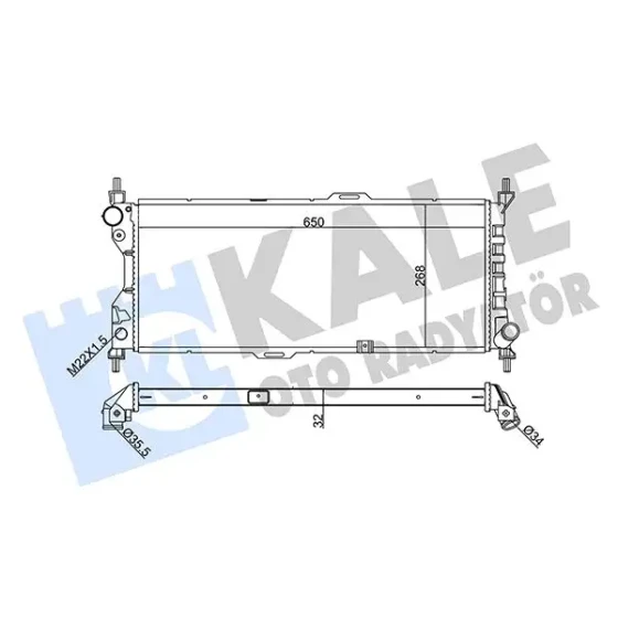 KALE Radyatör – 372600 / OEM 90410049 ürün görseli