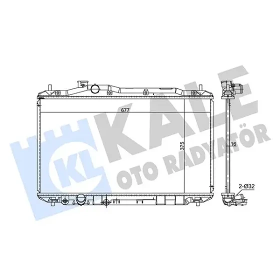 KALE Radyatör – 384200 / OEM 19010RSAG01 ürün görseli