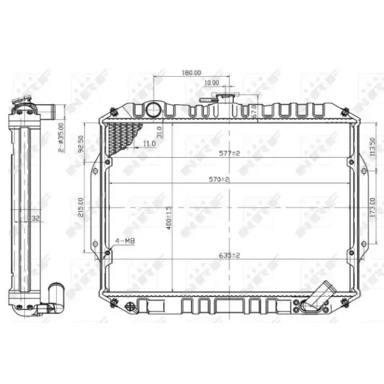 NRF Radyatör – 503486 / OEM MB356390 ürün görseli