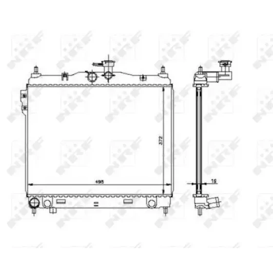 NRF Radyatör – 53361 / OEM 253101C100 ürün görseli