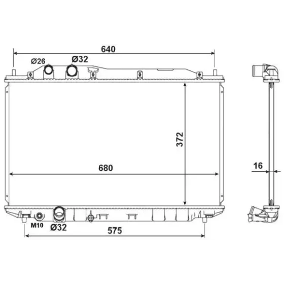 NRF Radyatör – 53534 / OEM 19010RNAA01 ürün görseli