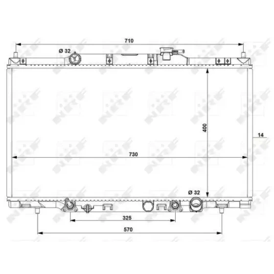 NRF Radyatör – 53574 / OEM 19010PNLG51 ürün görseli