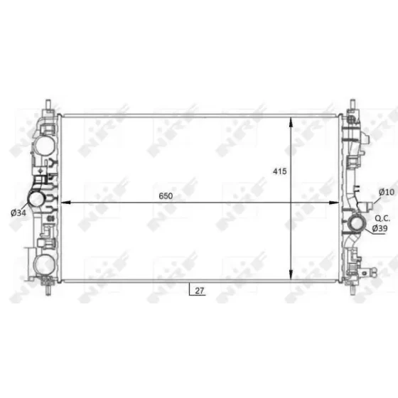 NRF Radyatör – 59076 / OEM 13311078 ürün görseli