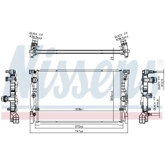 Nissens Radyatör – 606230 / OEM 17118576506 ürün görseli