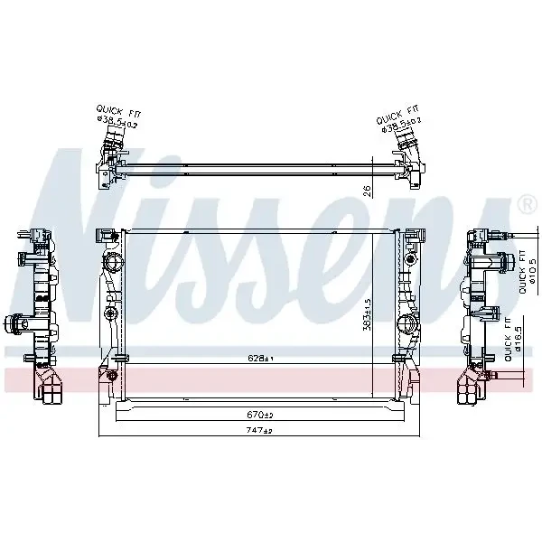 Nissens Radyatör – 606230 / OEM 17118576506