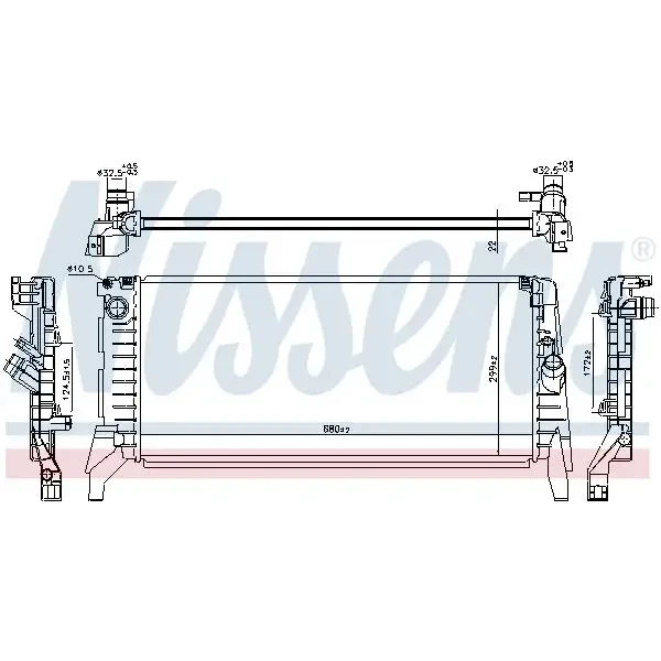 Nissens Radyatör – 606391 / OEM 17118586321