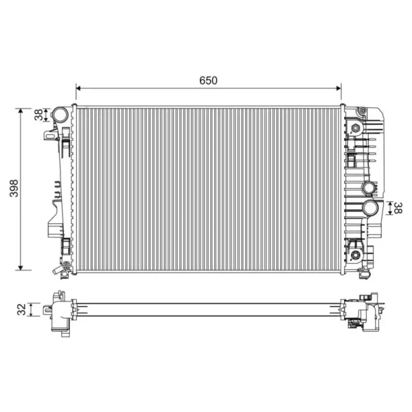 Valeo Radyatör – 701222 / OEM A6395011201