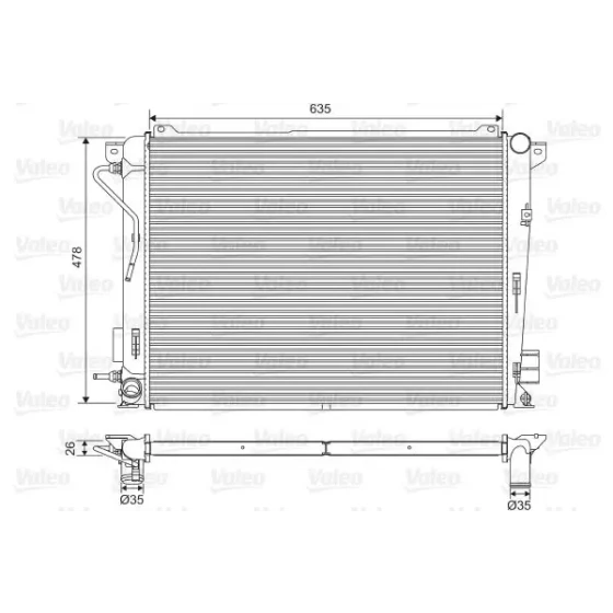 Valeo Radyatör – 701600 / OEM 253103K860 ürün görseli