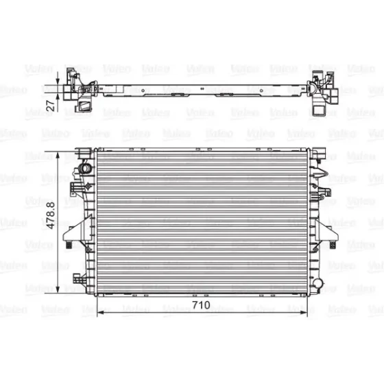 Valeo Radyatör – 701654 / OEM 7E0121253A ürün görseli