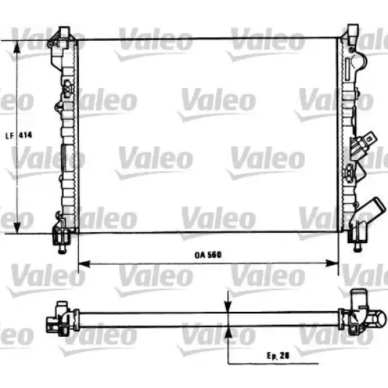 Valeo Radyatör – 731128 / OEM 7701038237 ürün görseli