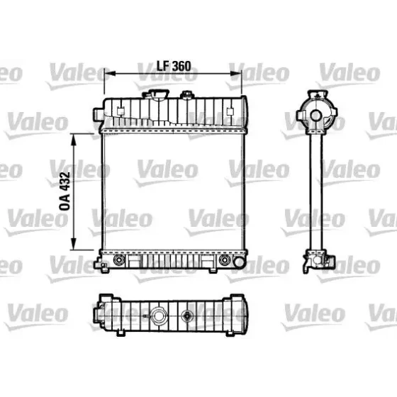 Valeo Radyatör – 731804 / OEM A2025006103 ürün görseli