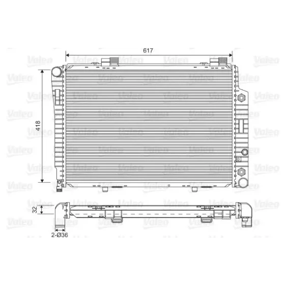 Valeo Radyatör – 731805 / OEM A2025002203 ürün görseli