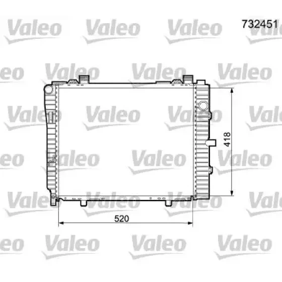 Valeo Radyatör – 732451 / OEM A2025005203 ürün görseli