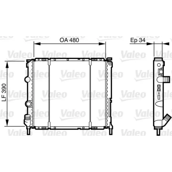 Valeo Radyatör – 732474 / OEM 7700836303 ürün görseli