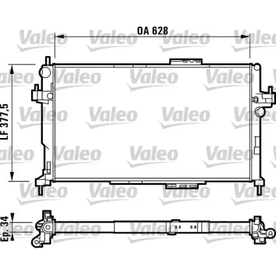 Valeo Radyatör – 732824 / OEM 9196694 ürün görseli
