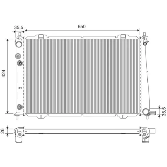 Valeo Radyatör – 734408 / OEM 253104A100 ürün görseli