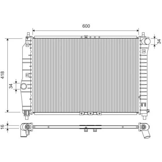 Valeo Radyatör – 735158 / OEM 96536669 ürün görseli