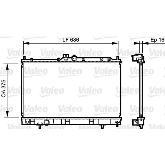 Valeo Radyatör – 735198 / OEM MR968857 ürün görseli