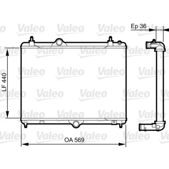 Valeo Radyatör – 735371 / OEM 1333A0 ürün görseli