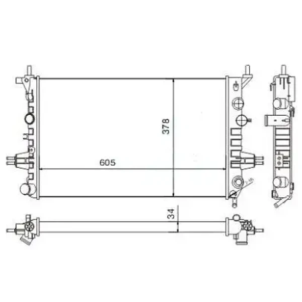 MGA Radyatör – 80158 / OEM 1300189