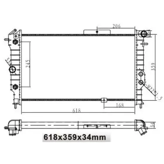 MGA Radyatör – 80172 / OEM 1300133 ürün görseli