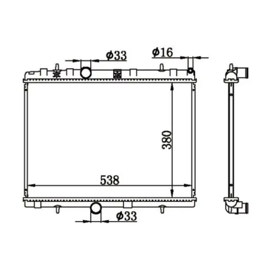 MGA Radyatör – 80415 / OEM 1330P9 ürün görseli