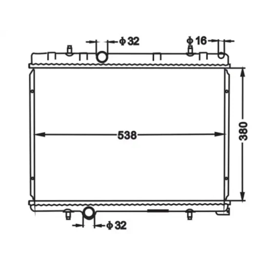 MGA Radyatör – 80416 / OEM 1330W2 ürün görseli