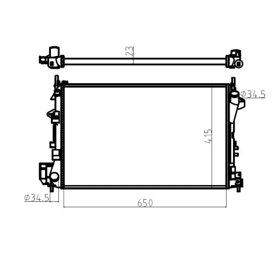 MGA Radyatör – 80452 / OEM 1300244 ürün görseli