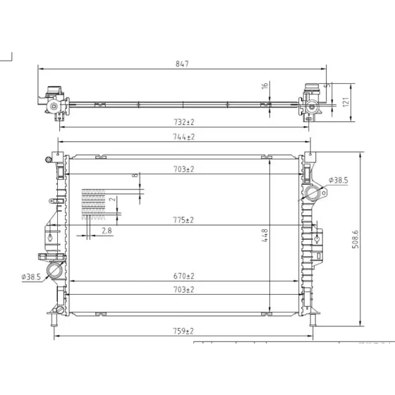 MGA Radyatör – 80456 / OEM 7G918005BD ürün görseli