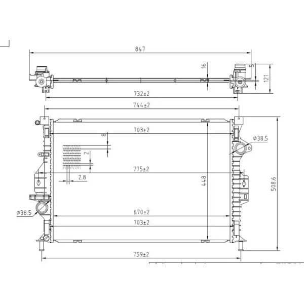 MGA Radyatör – 80456 / OEM 7G918005BD