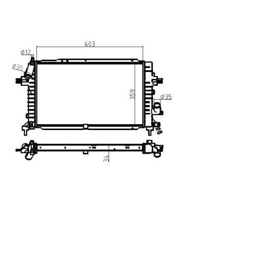 MGA Radyatör – 80461 / OEM 1300269 ürün görseli