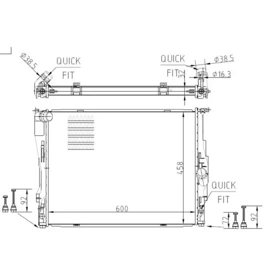 MGA Radyatör – 80504 / OEM 17117562079 ürün görseli