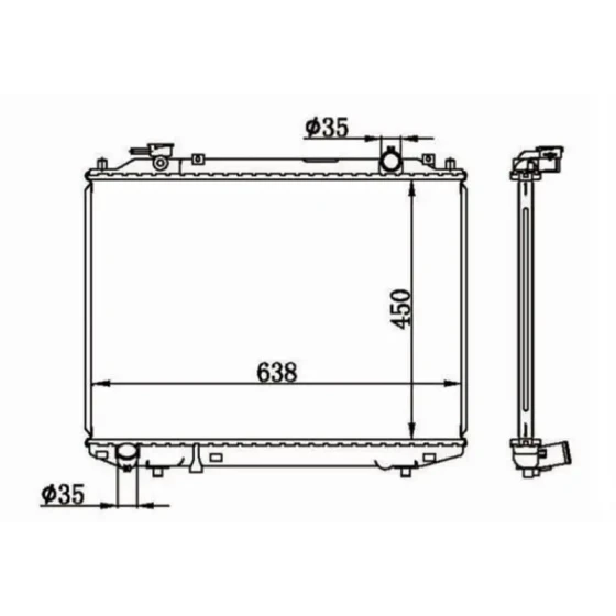 MGA Radyatör – 80545 / OEM XM348005KD ürün görseli