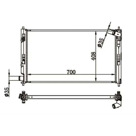 MGA Radyatör – 80550 / OEM MN156092 ürün görseli