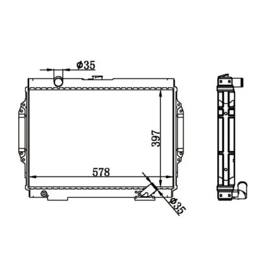 MGA Radyatör – 80561 / OEM MB356390 ürün görseli