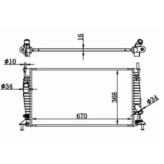 MGA Radyatör – 80591 / OEM 3M5H8005TL ürün görseli
