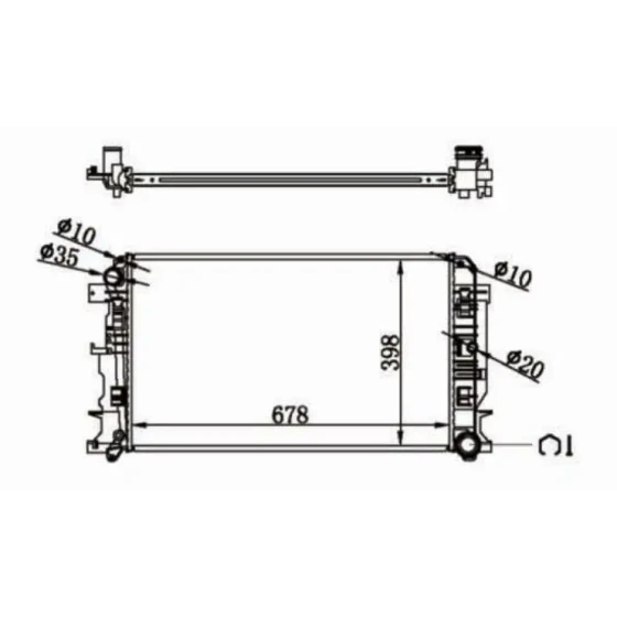 MGA Radyatör – 80597 / OEM 2E0121253B ürün görseli