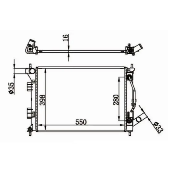 MGA Radyatör – 80605 / OEM 25310A6150 ürün görseli