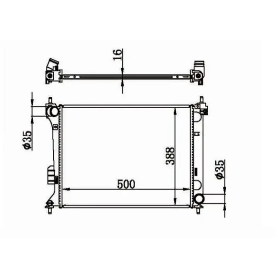MGA Radyatör – 80606 / OEM 253104P000 ürün görseli