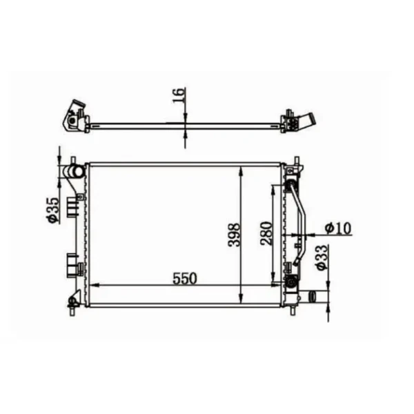MGA Radyatör – 80609 / OEM 253103X100