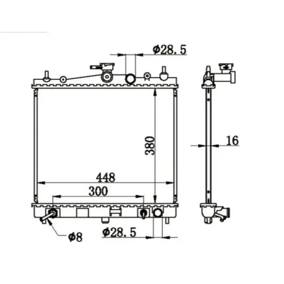 MGA Radyatör – 80641 / OEM 21460AX800 ürün görseli
