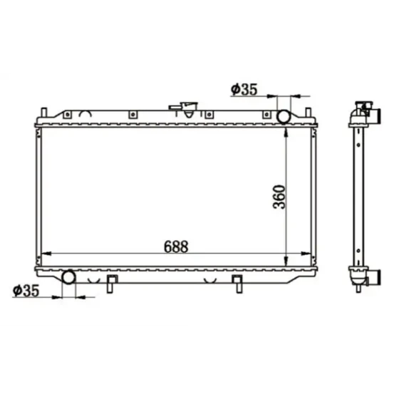 MGA Radyatör – 80648 / OEM 214109F500 ürün görseli