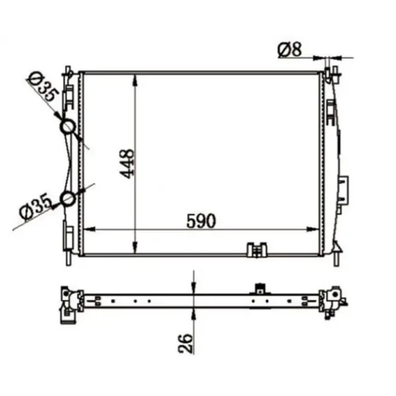 MGA Radyatör – 80652 / OEM 21400JD00B ürün görseli