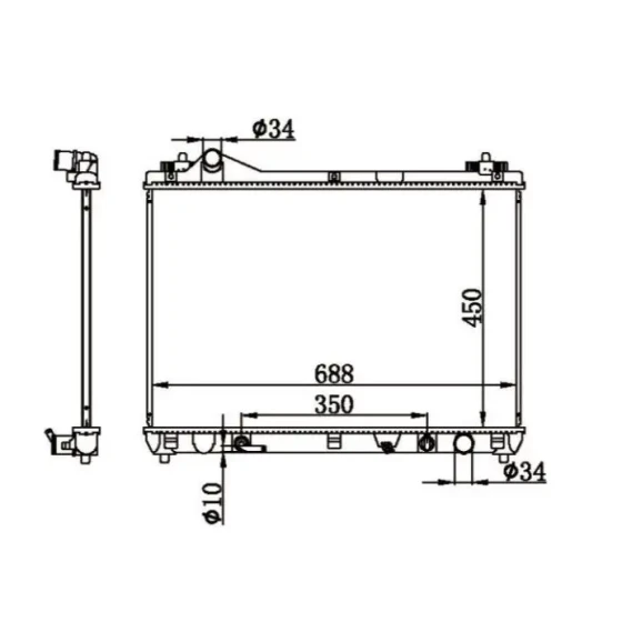 MGA Radyatör – 80686 / OEM 1770066J10 ürün görseli