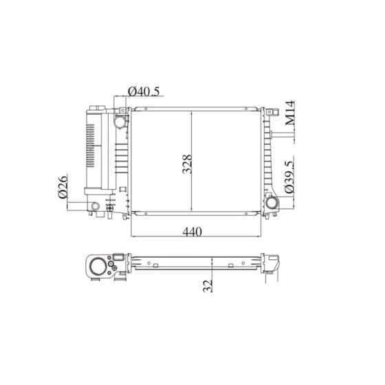 MGA Radyatör – 80693 / OEM 17111719304 ürün görseli