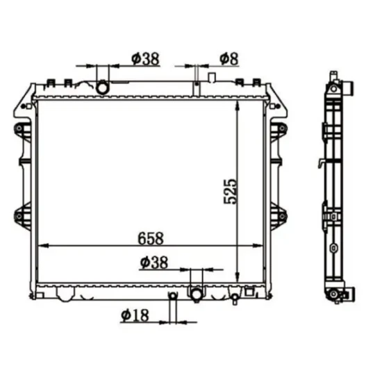 MGA Radyatör – 80696 / OEM 16400OL140 ürün görseli