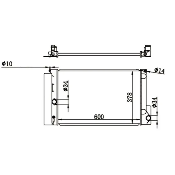 MGA Radyatör – 80704 / OEM 1640022160 ürün görseli
