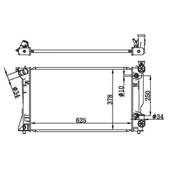 MGA Radyatör – 80710 / OEM 164000H120 ürün görseli