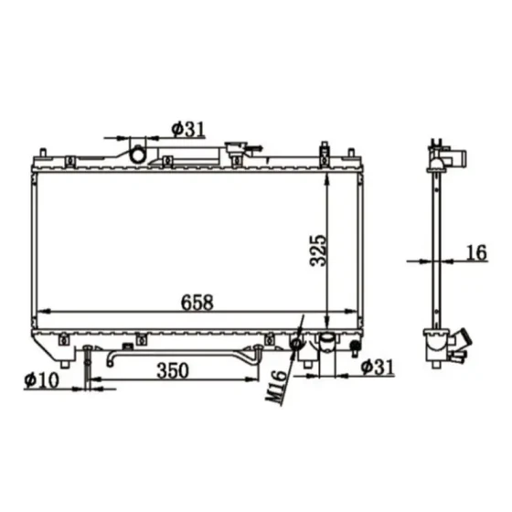 MGA Radyatör – 80716 / OEM 1640003190 ürün görseli