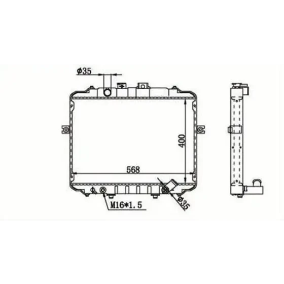 MGA Radyatör – 80734 / OEM 2530043800 ürün görseli